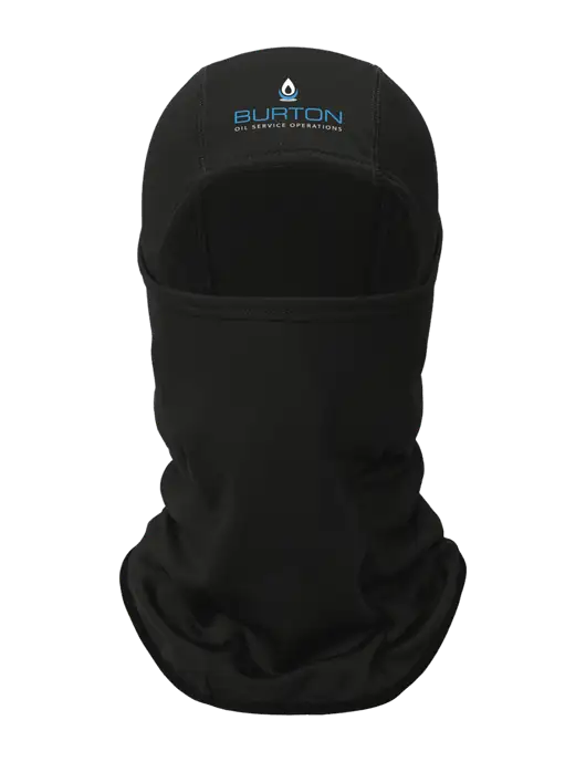 Black CornerStone Smooth Fleece Face Mask w/Burton Oil Logo