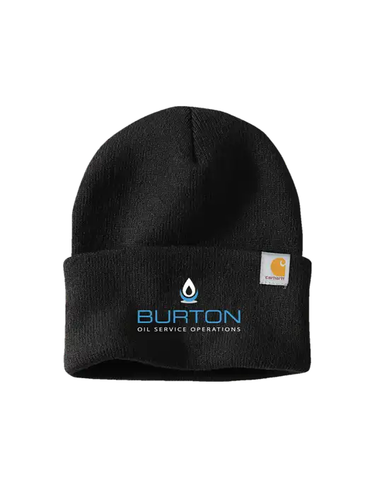 Carhartt Black Watch Cap 2.0 w/Burton Oil Logo