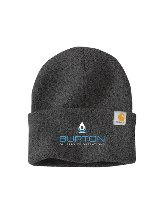 Carhartt Dark Grey Watch Cap 2.0 w/Burton Oil Logo
