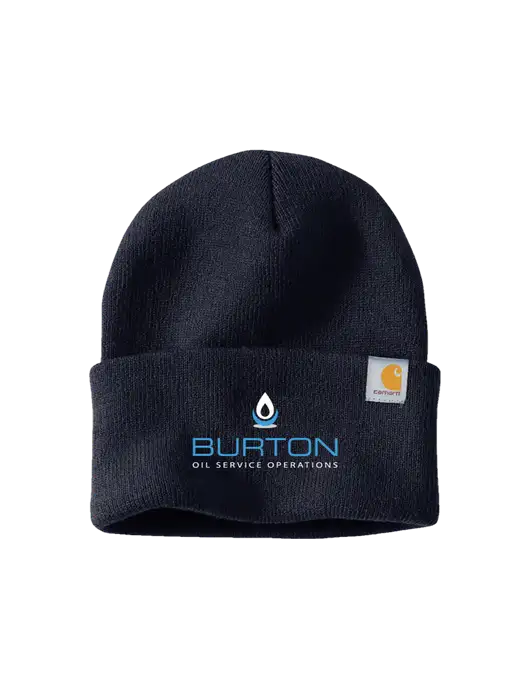 Carhartt Navy Watch Cap 2.0 w/Burton Oil Logo