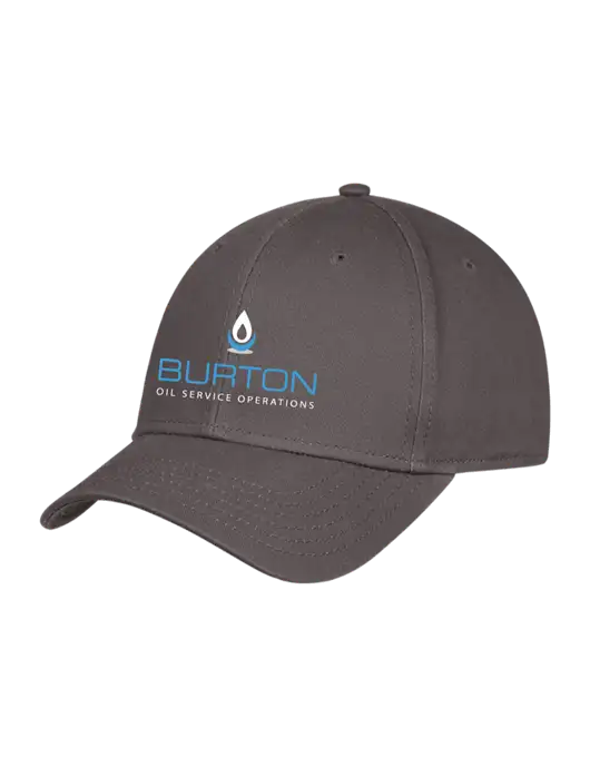 Charcoal Structured Cap Hook & Loop w/Burton Oil Logo
