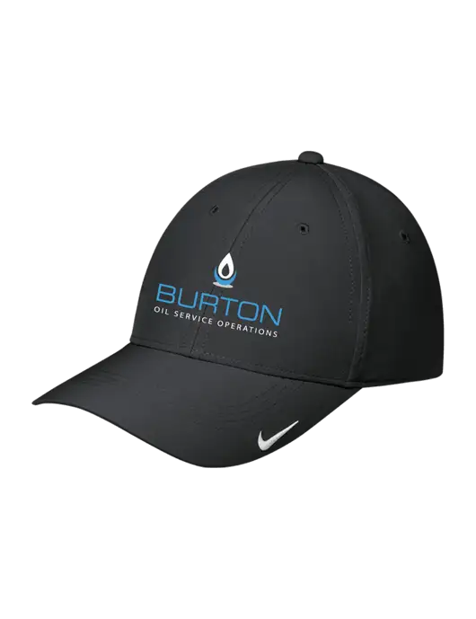Nike Black Dri-FIT Legacy Cap w/Burton Oil Logo