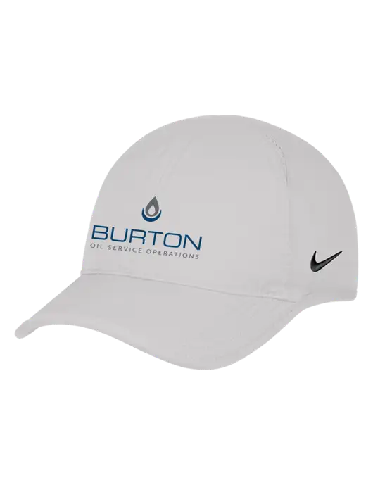 Nike White Featherlight Cap w/Burton Oil Logo