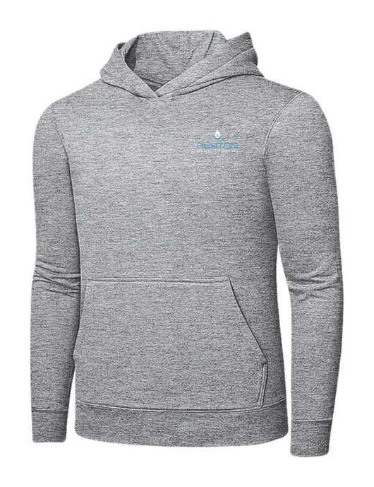 Light Grey Heather 7.8 oz Ring Spun Hooded Sweatshirt w/Burton Oil Logo