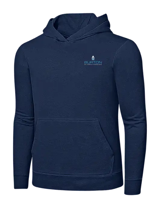 Navy 7.8 oz Ring Spun Hooded Sweatshirt w/Burton Oil Logo