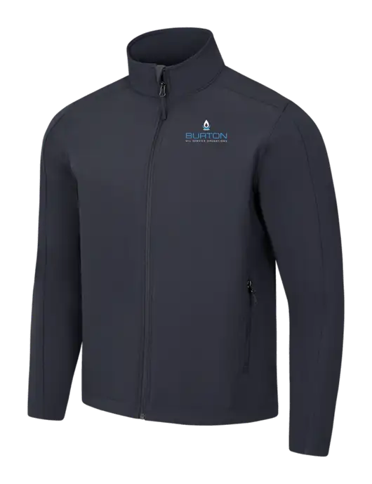 Charcoal Grey Core Soft Shell Jacket w/Burton Oil Logo
