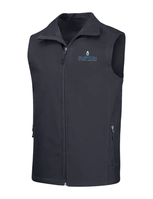 Dark Grey Core Soft Shell Vest w/Burton Oil Logo