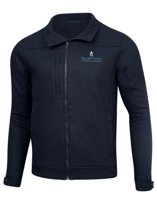 Cornerstone Navy Duck Bonded Soft Shell Jacket w/Burton Oil Logo
