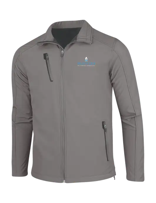 Medium Grey Welded Softshell Jacket w/Burton Oil Logo