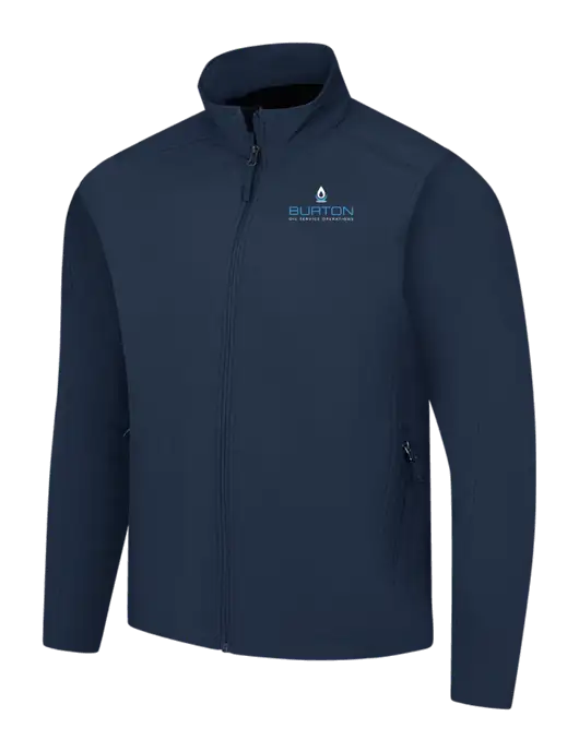 Navy Core Soft Shell Jacket w/Burton Oil Logo