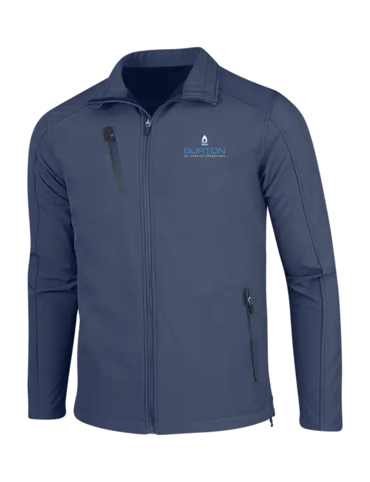 Navy Welded Softshell Jacket w/Burton Oil Logo