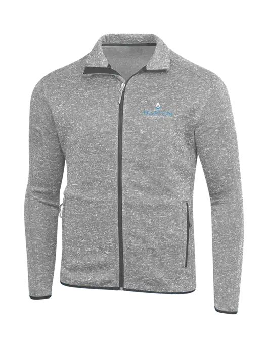 Grey Heather Sweater Fleece Jacket w/Burton Oil Logo