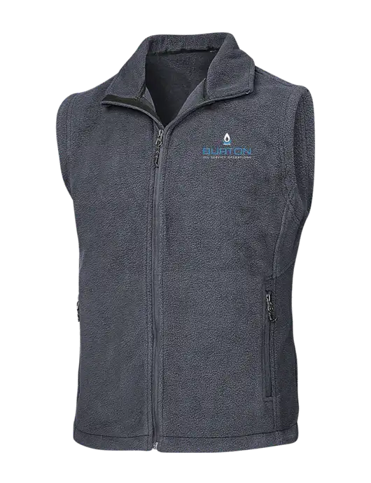 Dark Grey Fleece Vest w/Burton Oil Logo