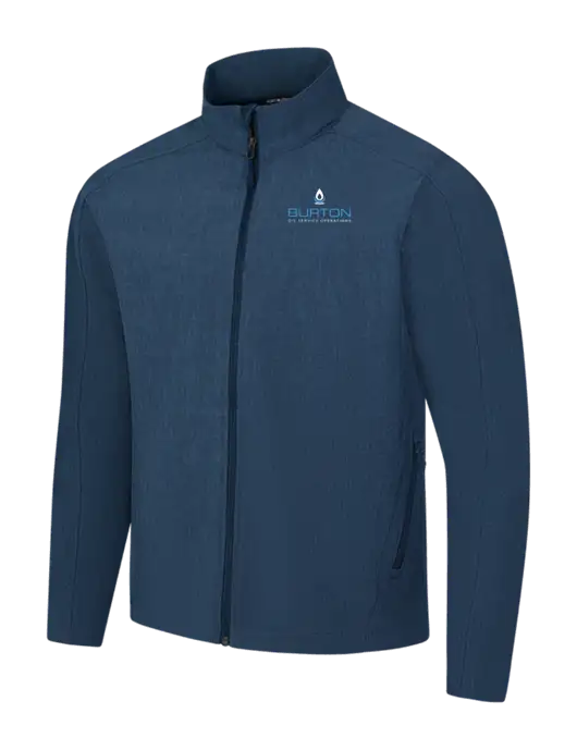 Navy Heather Core Soft Shell Jacket w/Burton Oil Logo