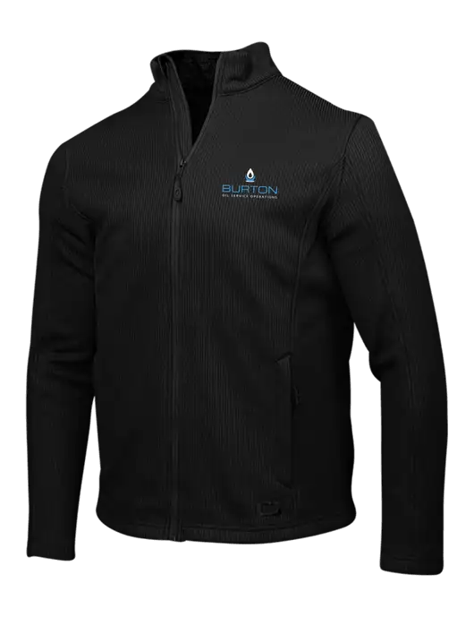 OGIO Blacktop Grit Fleece Jacket w/Burton Oil Logo
