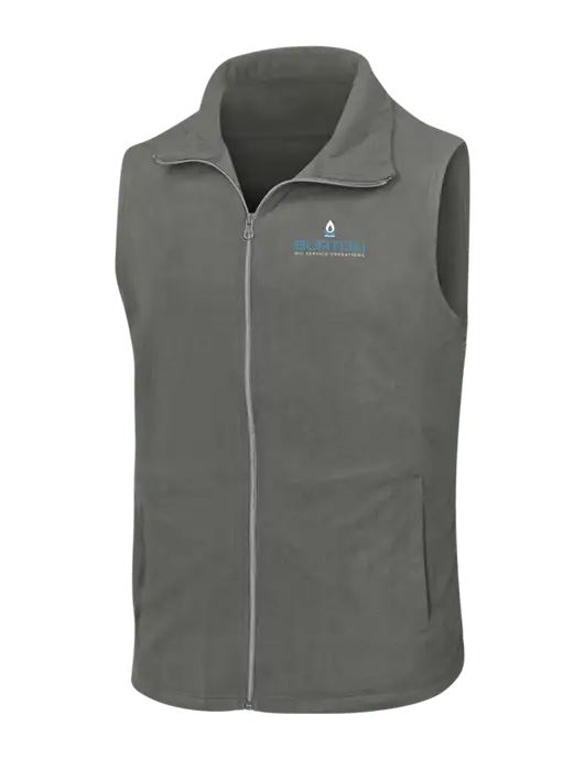 Medium Grey Microfleece Vest w/Burton Oil Logo