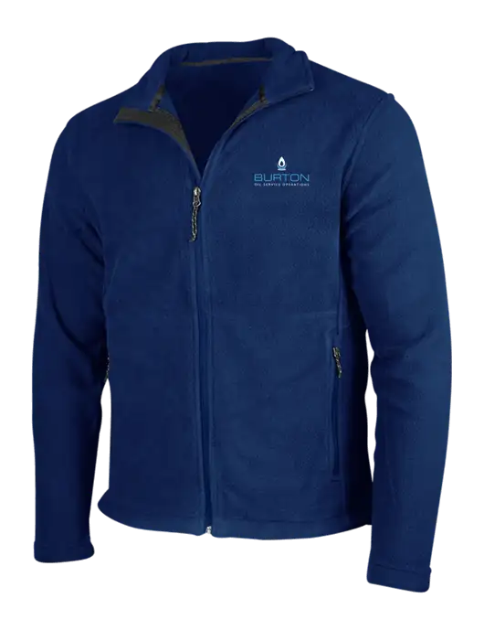 Navy Fleece Jacket w/Burton Oil Logo