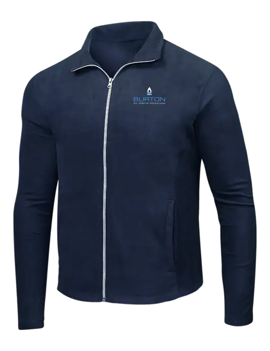Navy Microfleece Jacket w/Burton Oil Logo