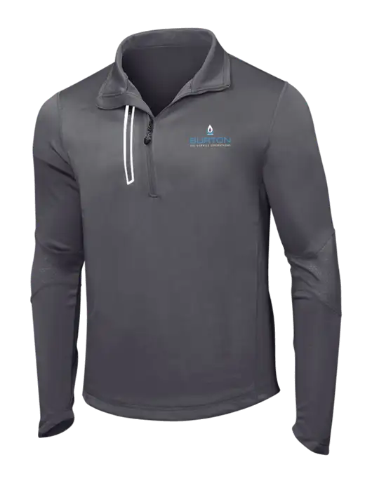 OGIO Gear Grey Endurance Fulcrum 1/4 Zip w/Burton Oil Logo