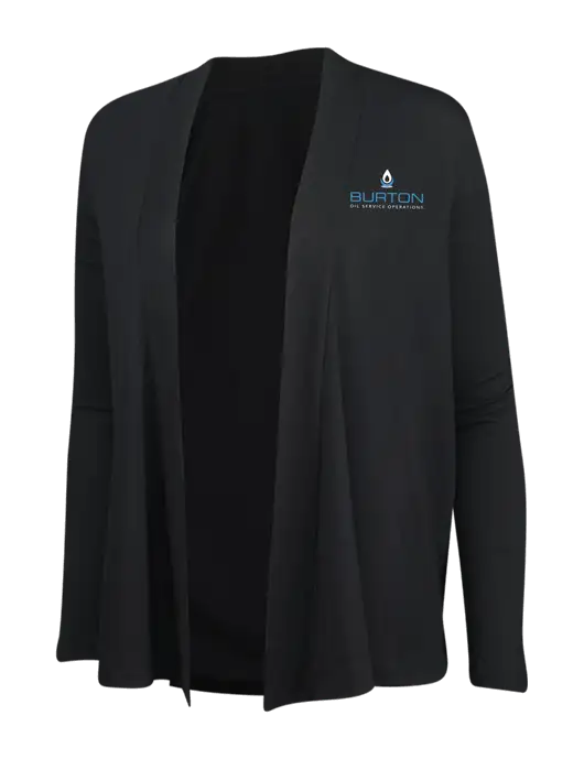 Black Womens Concept Cardigan w/Burton Oil Logo