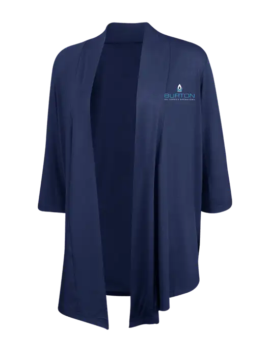 Dress Navy Blue Womens Concept Shrug w/Burton Oil Logo