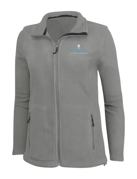 Womens Medium Grey Fleece Jacket w/Burton Oil Logo