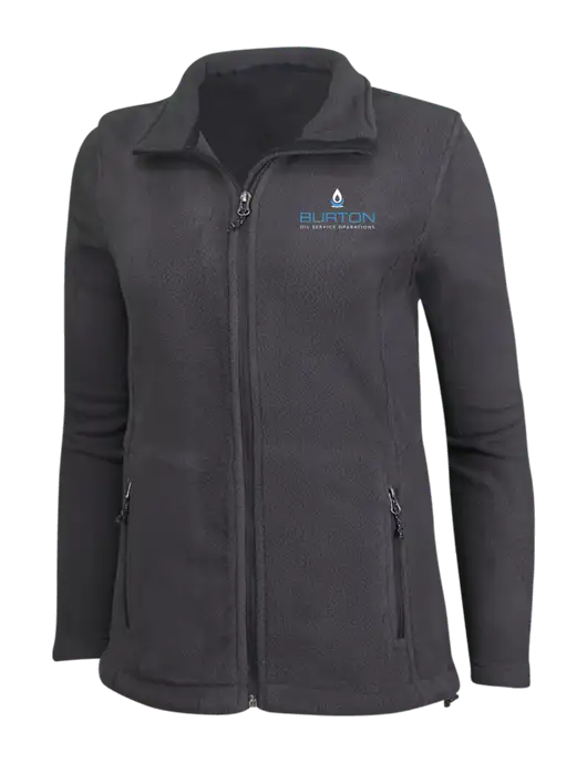 Womens Fleece Dark Grey Jacket w/Burton Oil Logo