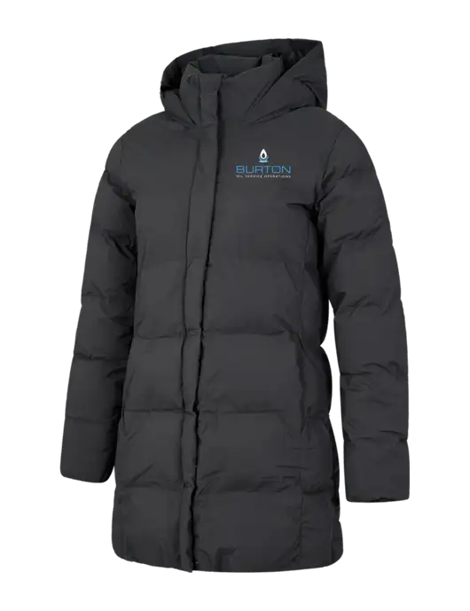 Mercer+Mettle Womens Dark Grey Puffy Parka  w/Burton Oil Logo