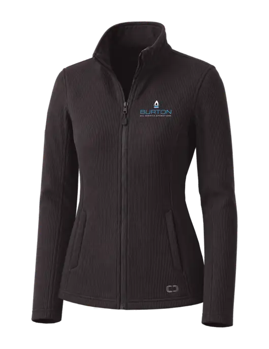 OGIO Blacktop Womens Grit Fleece Jacket w/Burton Oil Logo