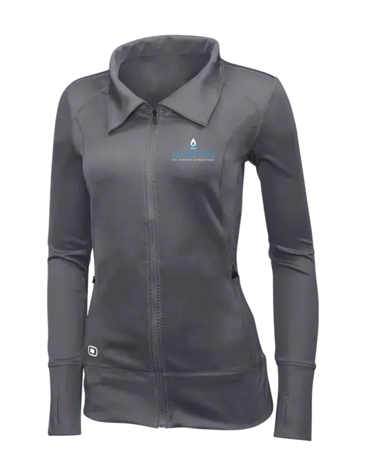 OGIO Dark Grey Womens Endurance Fulcrum Full-Zip w/Burton Oil Logo