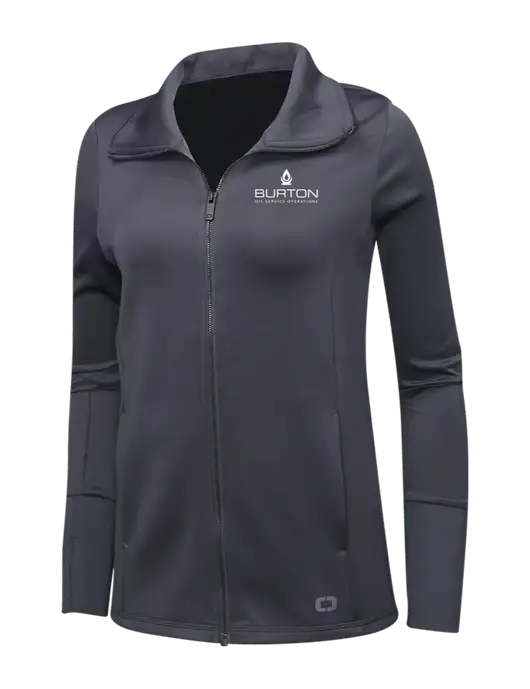 OGIO Dark Grey Womens Endurance Modern Performance Full-Zip w/Burton Oil Logo
