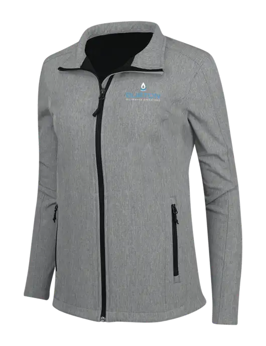 Medium Grey Heather Womens Core Soft Shell Jacket w/Burton Oil Logo