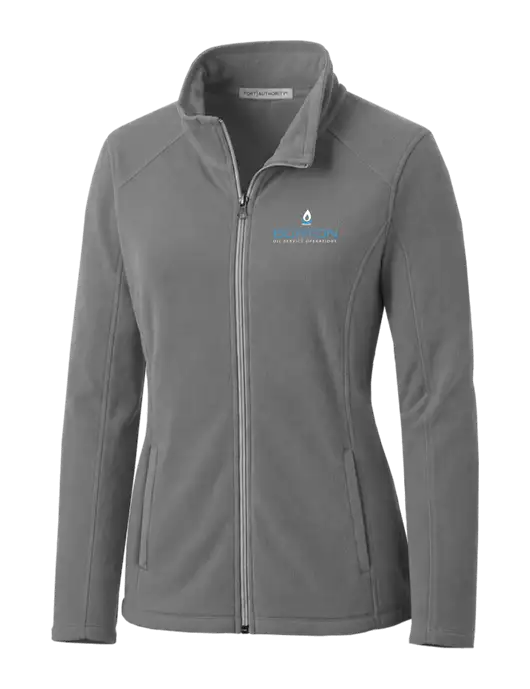 Medium Grey Womens Microfleece Jacket w/Burton Oil Logo