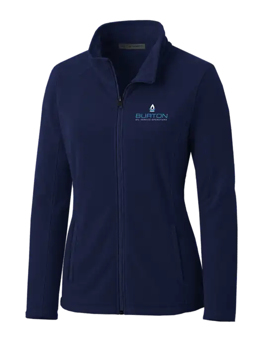Navy Womens Microfleece Jacket w/Burton Oil Logo