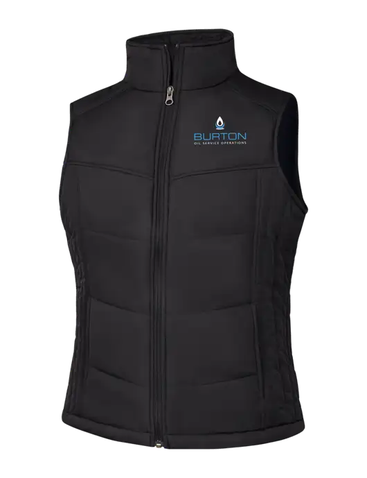 Womens Black/Black Vest w/Burton Oil Logo
