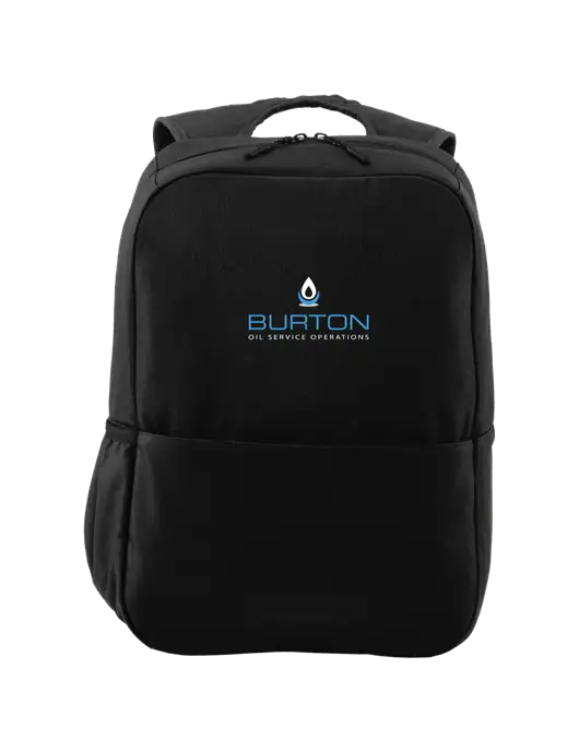 Access Square Laptop Black Backpack w/Burton Oil Logo