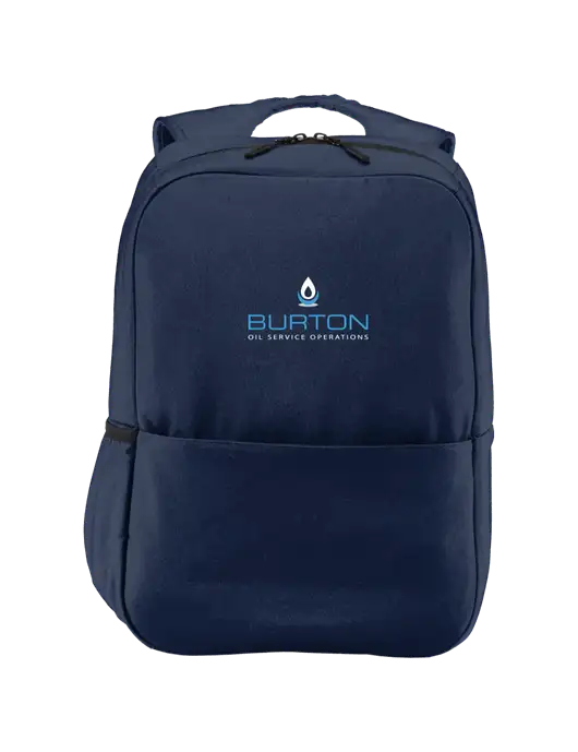 Access Square Laptop River Blue Navy Backpack w/Burton Oil Logo