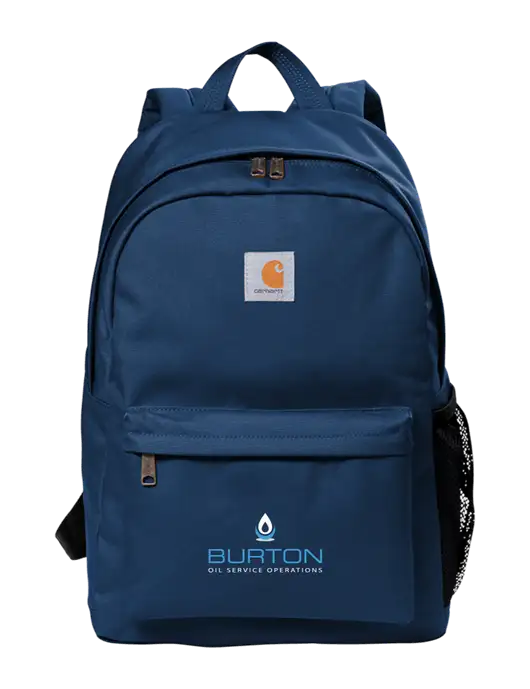 Carhartt Navy Canvas Backpack w/Burton Oil Logo