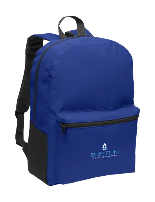 Casual Twilight Blue Lightweight Laptop Backpack w/Burton Oil Logo