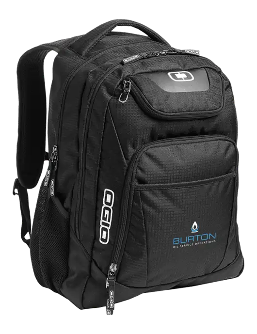 OGIO Black/Silver Excelsior Laptop Backpack w/Burton Oil Logo