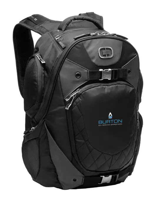 OGIO Black Squadron Pack w/Burton Oil Logo