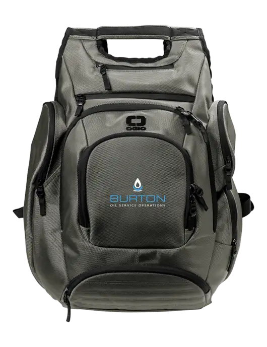 OGIO Medium Grey Metro Ballistic Laptop Backpack w/Burton Oil Logo
