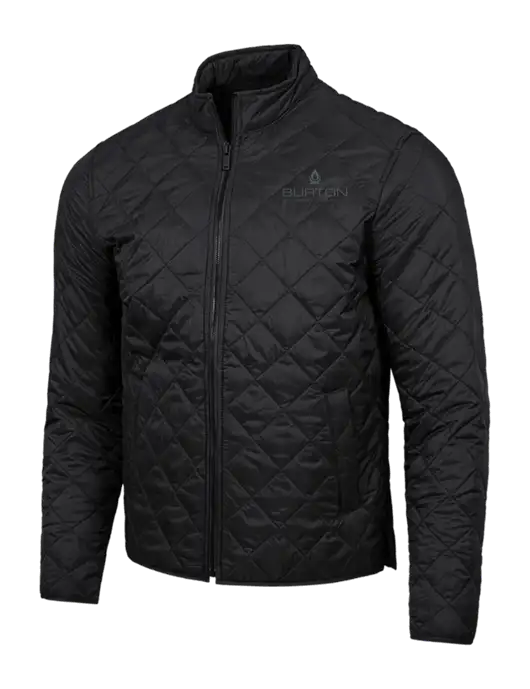 Mercer+Mettle Black Quilted Full-Zip Jacket w/Burton Oil Logo